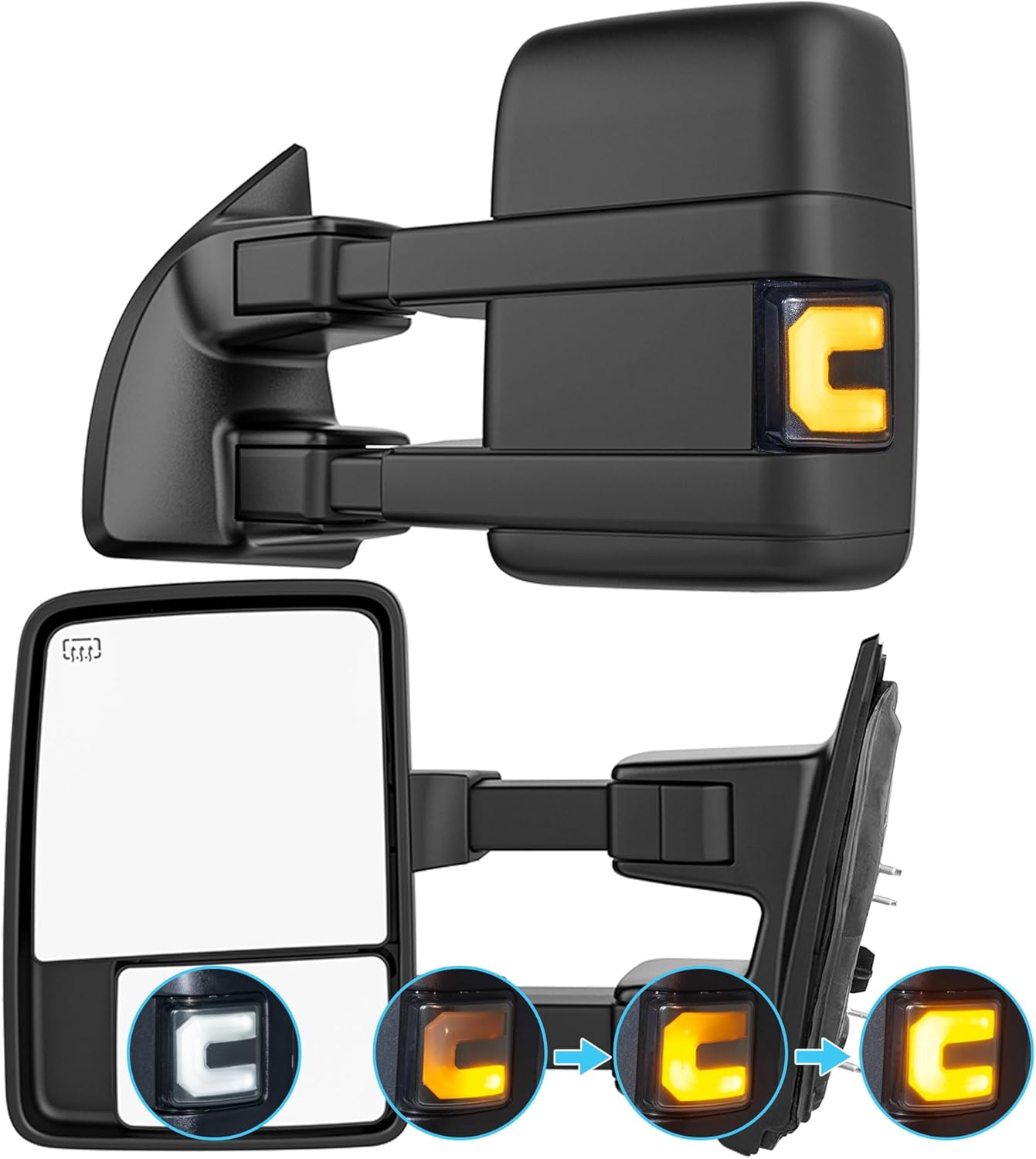 Upgrade with Heated Tow Mirrors for Ford Super Duty