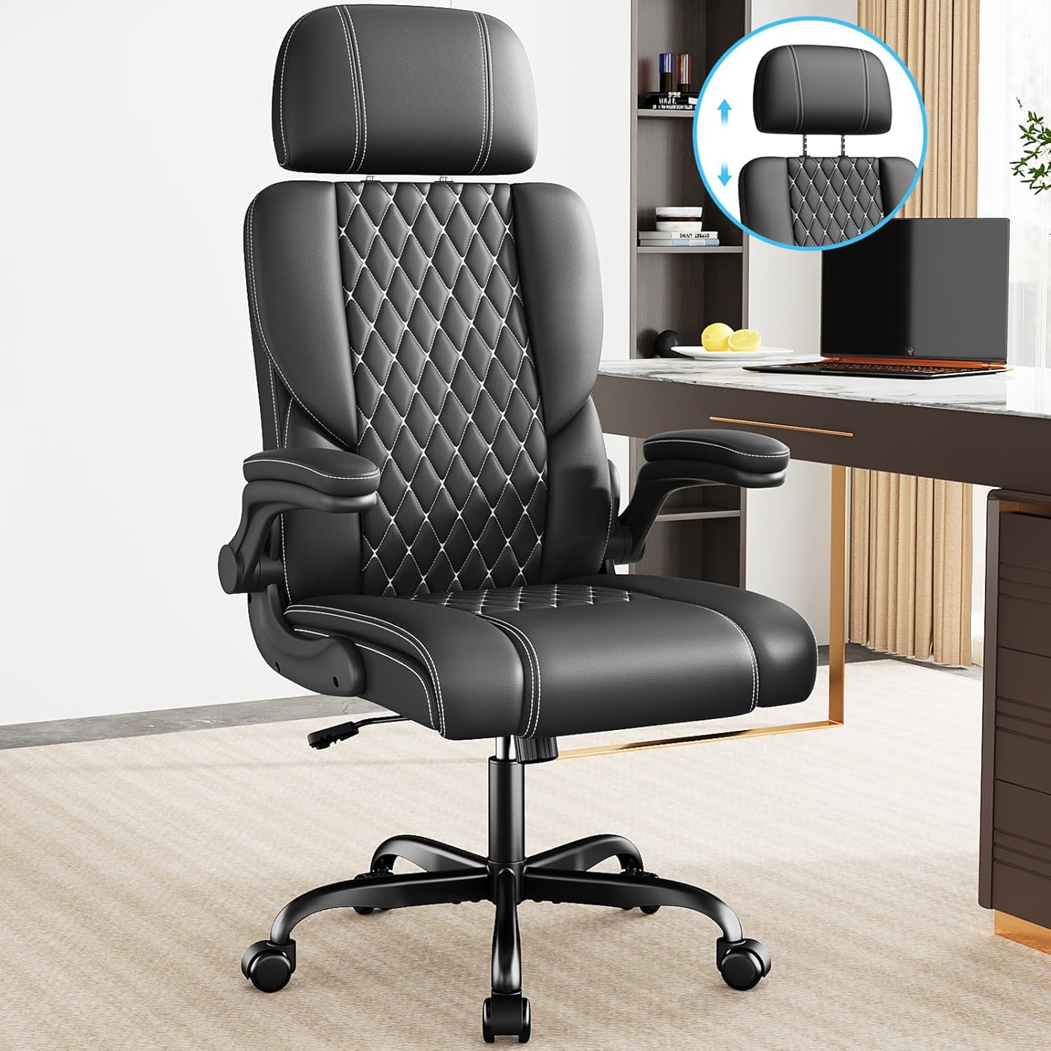 Sytas Executive Leather Office Chair: Comfort & Style