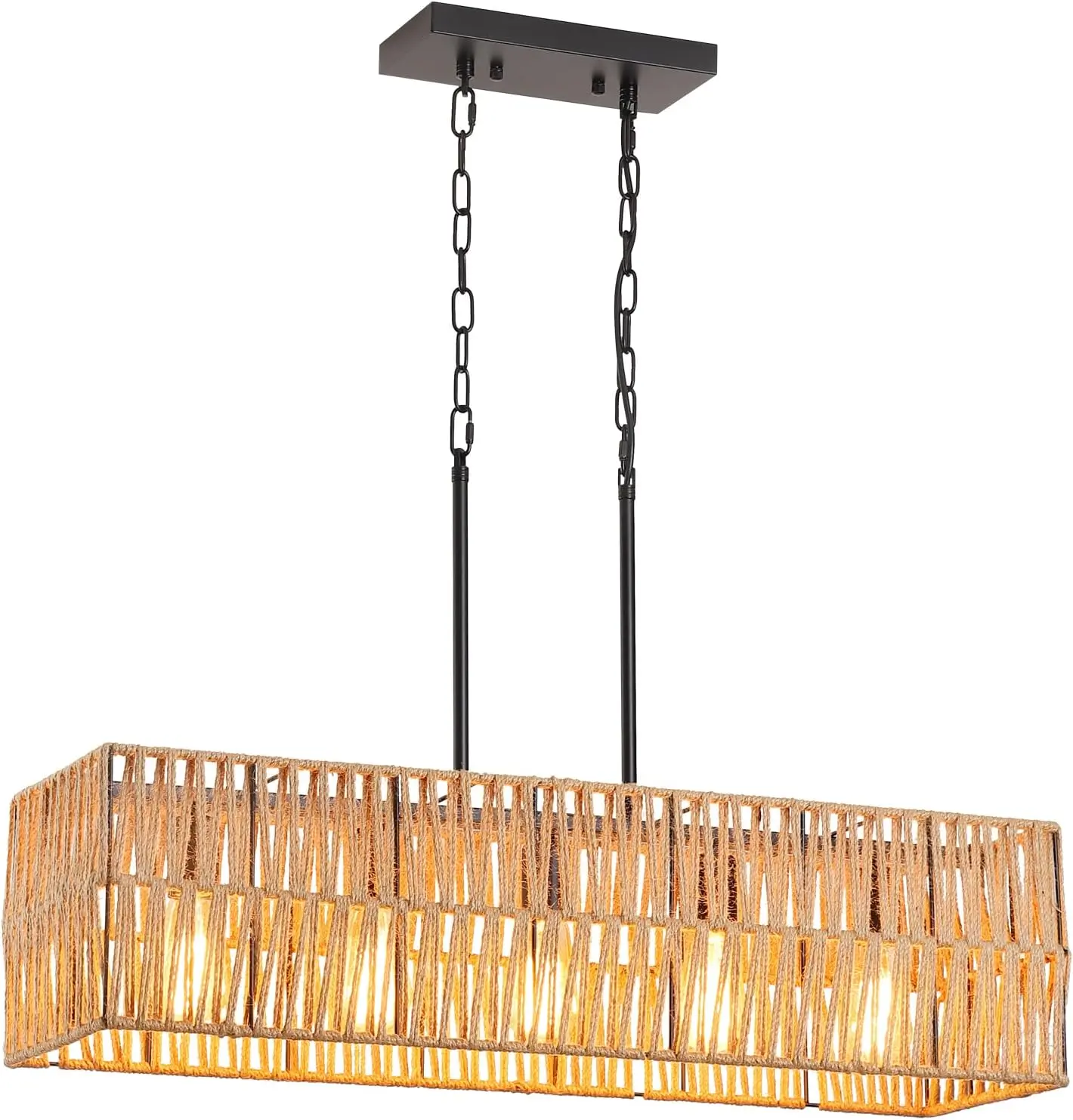 Transform Your Space with a Coastal Woven Kitchen Island Light Fixture