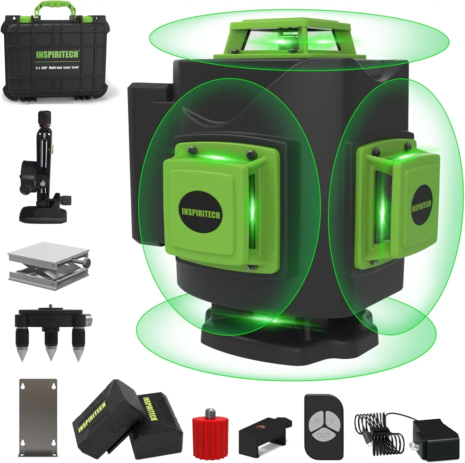 Precision Laser Leveling with the 4 x 360 Green Laser Level