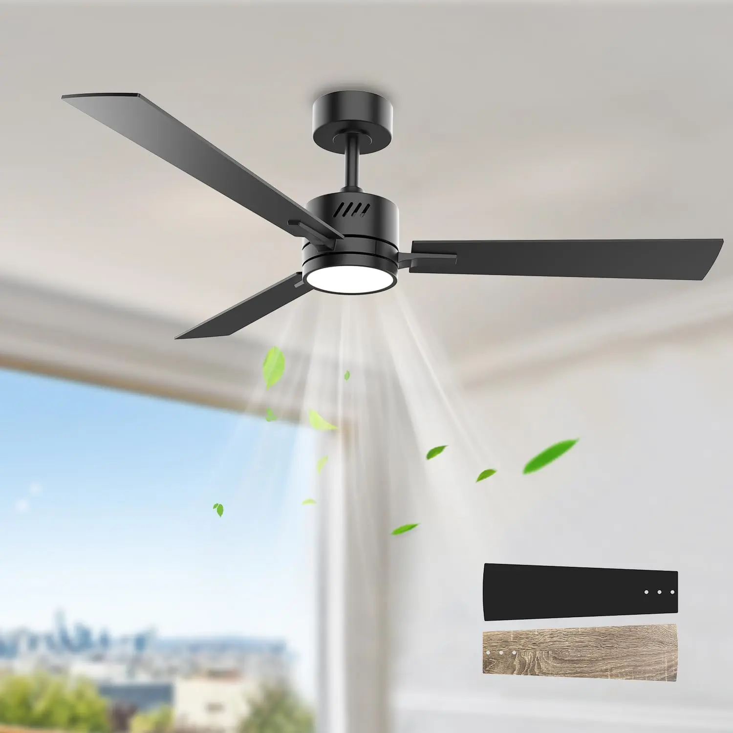 Transform Your Space with the OPONL Black Ceiling Fan
