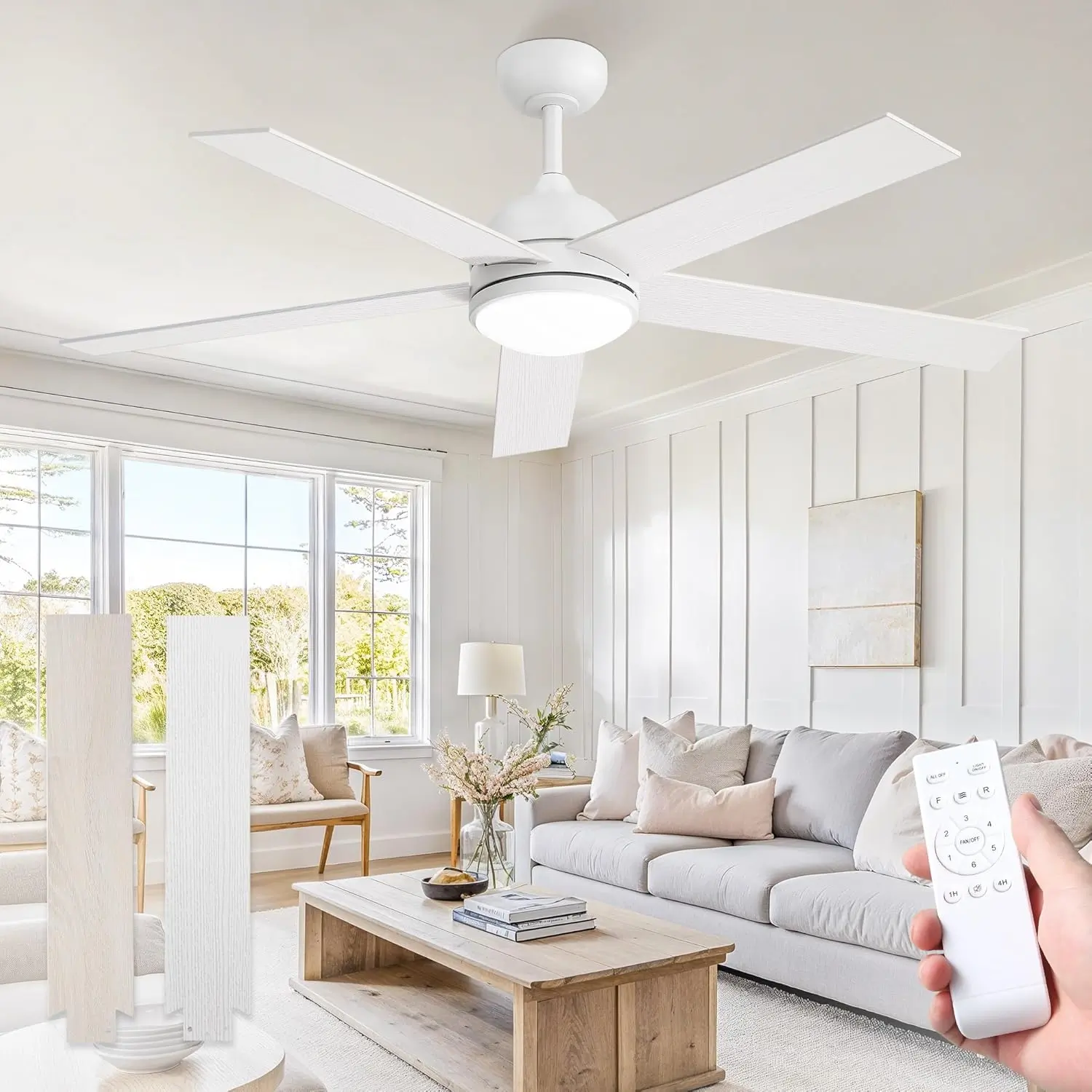 Transform Your Space with a 52 Inch White Ceiling Fan