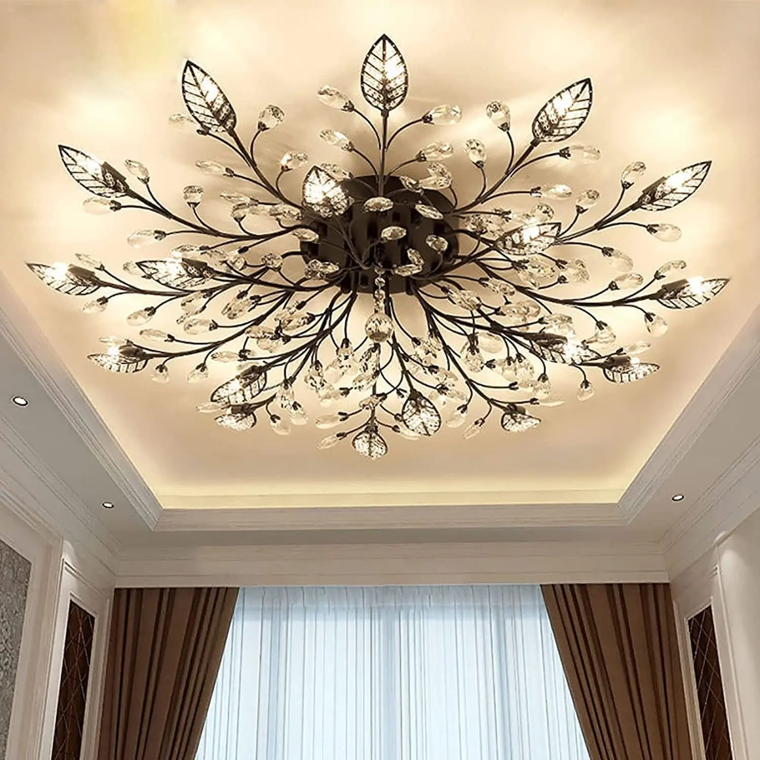 Elevate Your Space with a Modern Crystal Ceiling Light Fixture